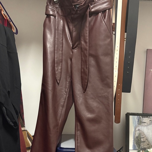 Abercrombie & Fitch Pants - Abercrombie High-Waisted Faux Leather Pants
